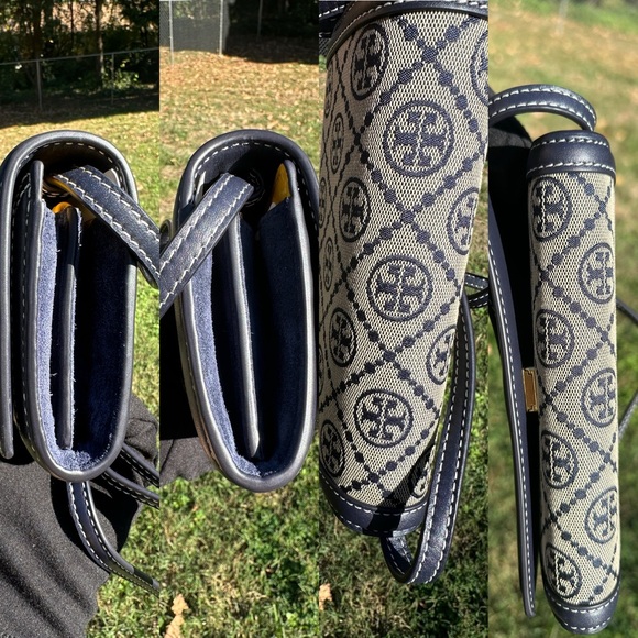 Tory Burch NWT Wallet Crossbody T Monogram Jacquard R $348 - Picture 8 of 9